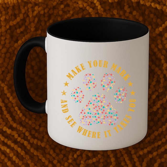 Make Your Mark Dot Day Paw Print Mug