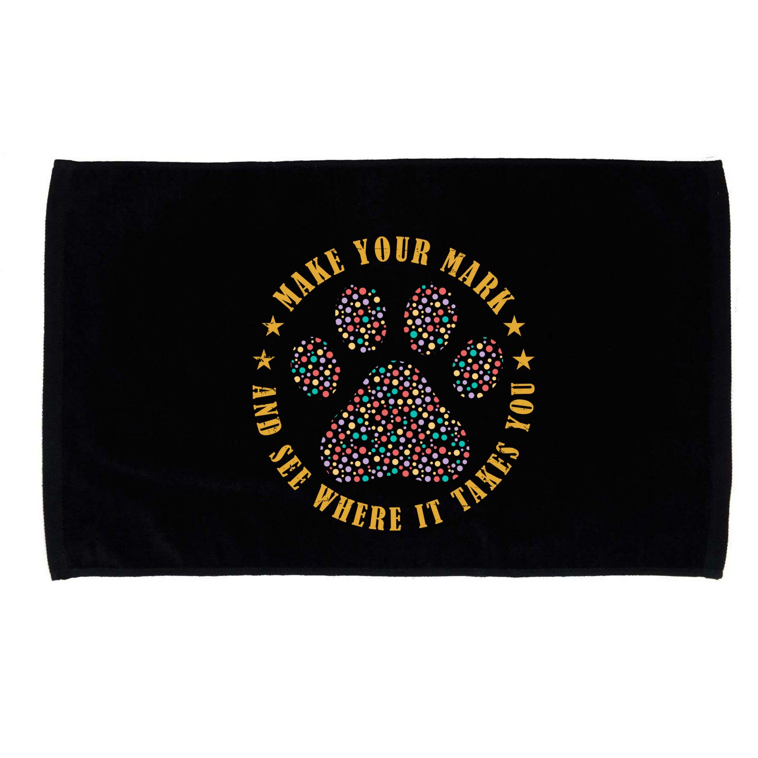 Make Your Mark Dot Day Paw Print Microfiber Hand Towel