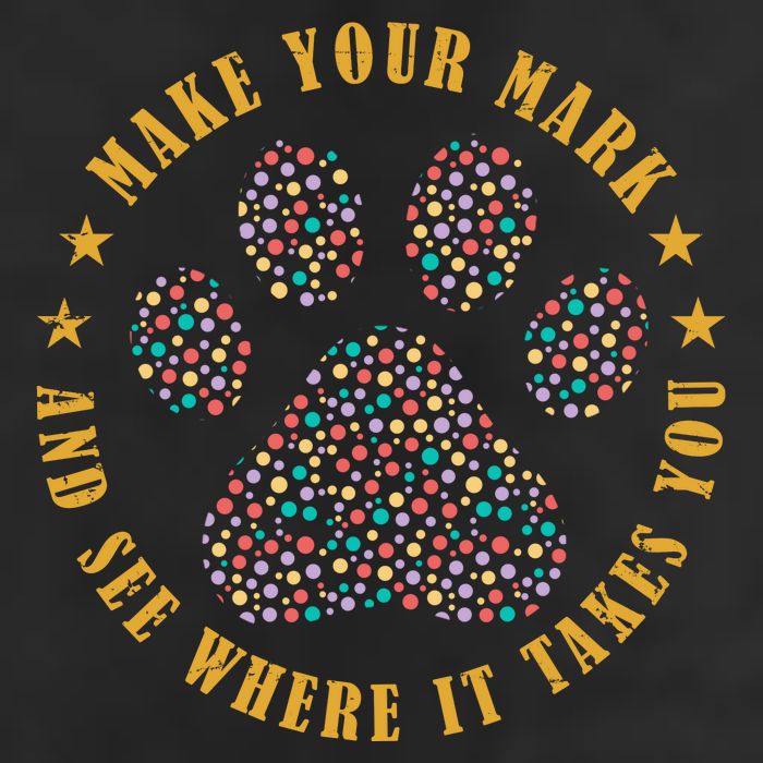 Make Your Mark Dot Day Paw Print Microfiber Hand Towel