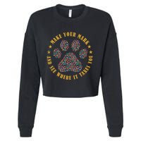 Make Your Mark Dot Day Paw Print Cropped Pullover Crew