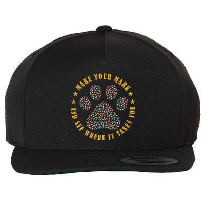 Make Your Mark Dot Day Paw Print Wool Snapback Cap