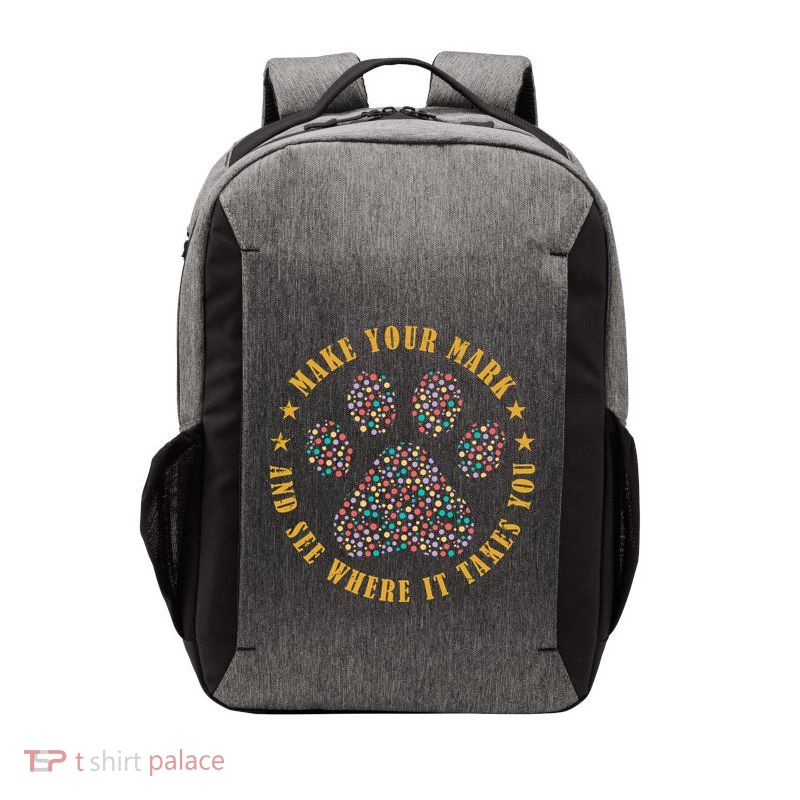 Make Your Mark Dot Day Paw Print Vector Backpack