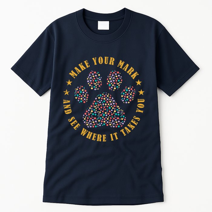 Make Your Mark Dot Day Paw Print Tall T-Shirt