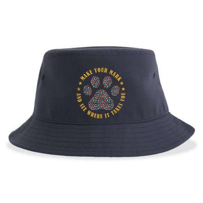 Make Your Mark Dot Day Paw Print Sustainable Bucket Hat