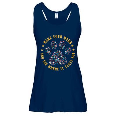 Make Your Mark Dot Day Paw Print Ladies Essential Flowy Tank