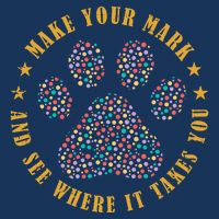 Make Your Mark Dot Day Paw Print 16 in Basic Backpack