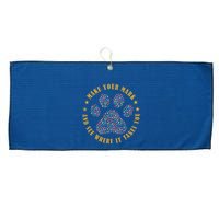 Make Your Mark Dot Day Paw Print Large Microfiber Waffle Golf Towel