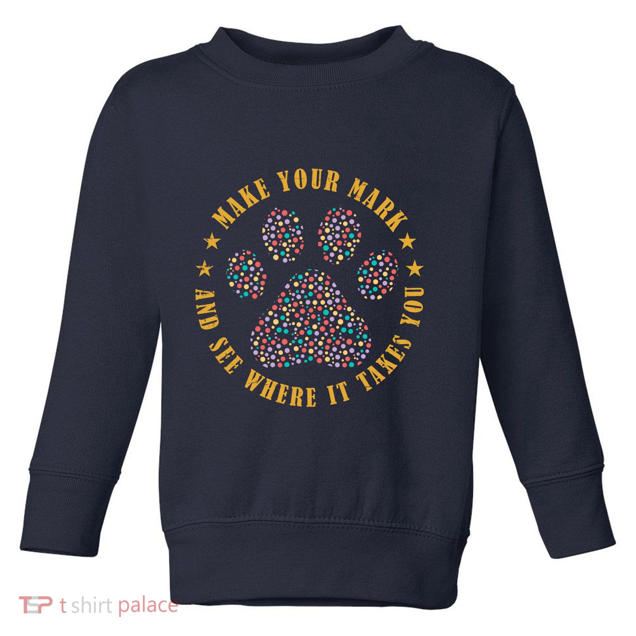 Make Your Mark Dot Day Paw Print Toddler Sweatshirt