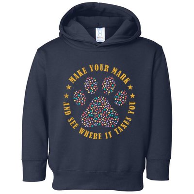 Make Your Mark Dot Day Paw Print Toddler Hoodie