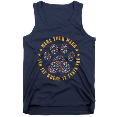 Make Your Mark Dot Day Paw Print Tank Top