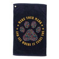 Make Your Mark Dot Day Paw Print Golf Towel