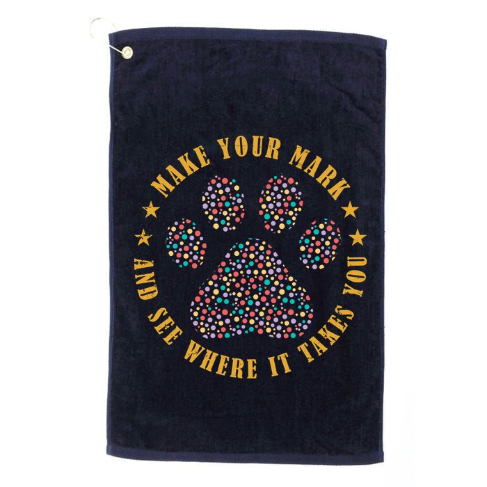 Make Your Mark Dot Day Paw Print Golf Towel