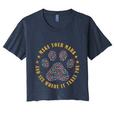 Make Your Mark Dot Day Paw Print Crop Top