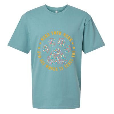Make Your Mark Dot Day Paw Print Sueded Cloud Jersey T-Shirt