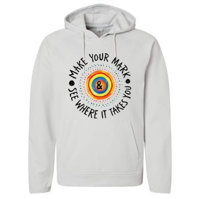 Make Your Mark International Dot Day Colorful Performance Fleece Hoodie