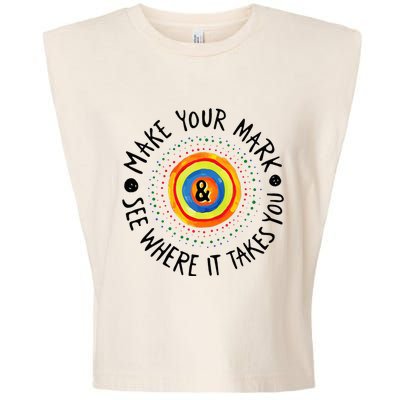 Make Your Mark International Dot Day Colorful Garment-Dyed Women's Muscle Tee