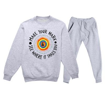 Make Your Mark International Dot Day Colorful Premium Crewneck Sweatsuit Set