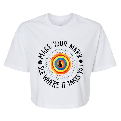 Make Your Mark International Dot Day Colorful Bella+Canvas Jersey Crop Tee