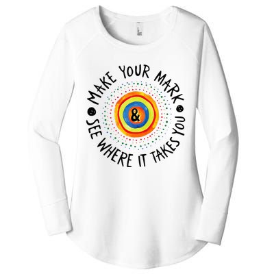 Make Your Mark International Dot Day Colorful Women's Perfect Tri Tunic Long Sleeve Shirt