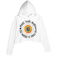 Make Your Mark International Dot Day Colorful Crop Fleece Hoodie