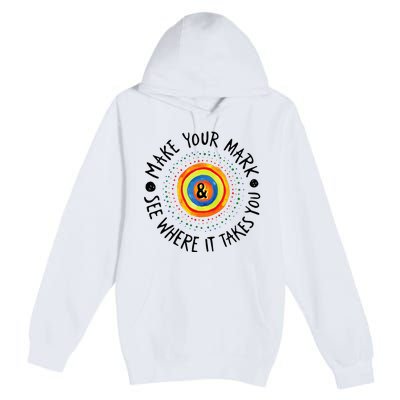 Make Your Mark International Dot Day Colorful Premium Pullover Hoodie