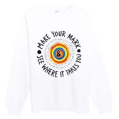 Make Your Mark International Dot Day Colorful Premium Crewneck Sweatshirt