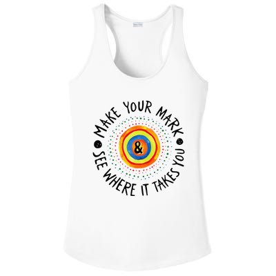 Make Your Mark International Dot Day Colorful Ladies PosiCharge Competitor Racerback Tank