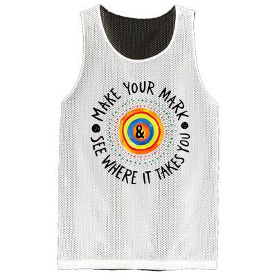 Make Your Mark International Dot Day Colorful Mesh Reversible Basketball Jersey Tank