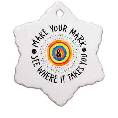 Make Your Mark International Dot Day Colorful Ceramic Star Ornament