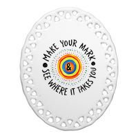 Make Your Mark International Dot Day Colorful Ceramic Oval Ornament