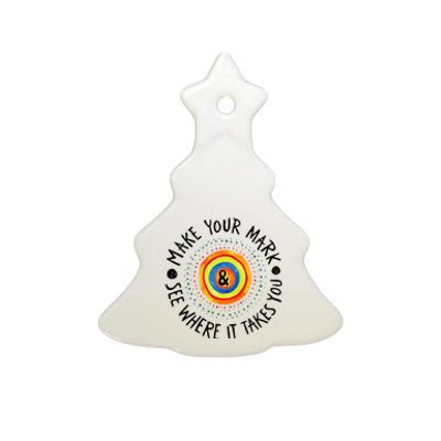 Make Your Mark International Dot Day Colorful Ceramic Tree Ornament