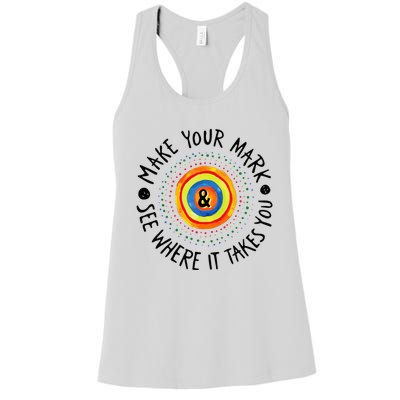 Make Your Mark International Dot Day Colorful Women's Racerback Tank