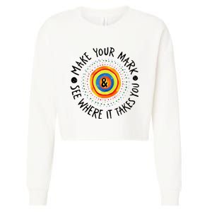 Make Your Mark International Dot Day Colorful Cropped Pullover Crew