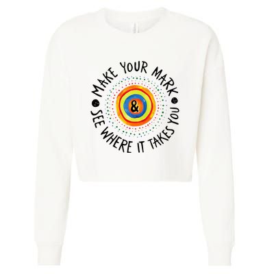 Make Your Mark International Dot Day Colorful Cropped Pullover Crew