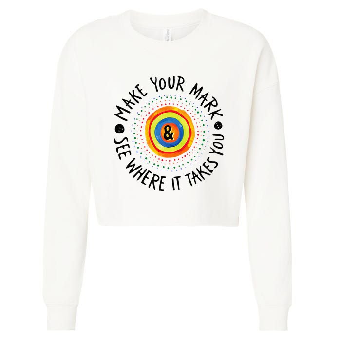 Make Your Mark International Dot Day Colorful Cropped Pullover Crew