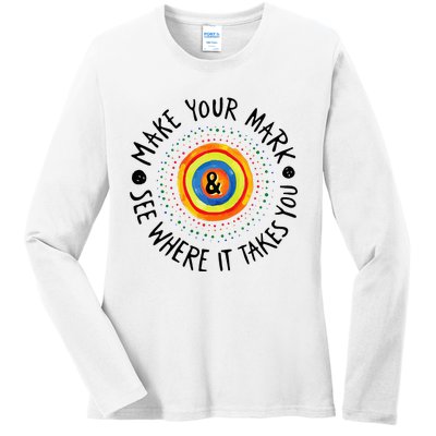 Make Your Mark International Dot Day Colorful Ladies Long Sleeve Shirt