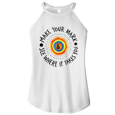 Make Your Mark International Dot Day Colorful Women’s Perfect Tri Rocker Tank