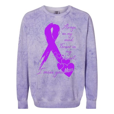 Missing You Mom My Guardian Angel Memorial Day Gift Colorblast Crewneck Sweatshirt