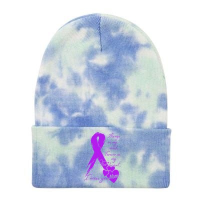 Missing You Mom My Guardian Angel Memorial Day Gift Tie Dye 12in Knit Beanie