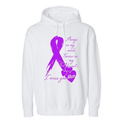 Missing You Mom My Guardian Angel Memorial Day Gift Garment-Dyed Fleece Hoodie