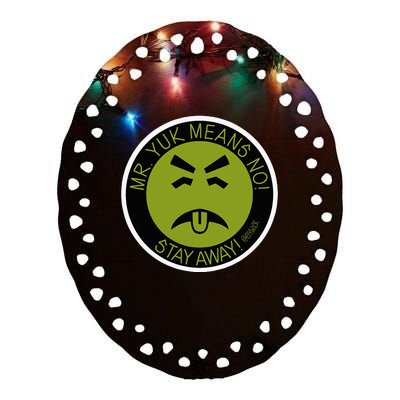 Mr. Yuk Ceramic Oval Ornament