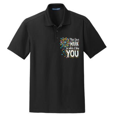 Make Your Mark Happy Dot Day 2024 Dandelion Dry Zone Grid Polo