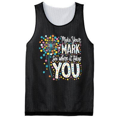 Make Your Mark Happy Dot Day 2024 Dandelion Mesh Reversible Basketball Jersey Tank