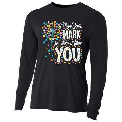 Make Your Mark Happy Dot Day 2024 Dandelion Cooling Performance Long Sleeve Crew