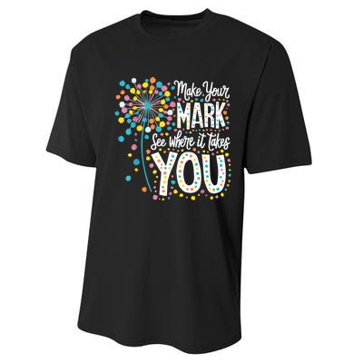 Make Your Mark Happy Dot Day 2024 Dandelion Performance Sprint T-Shirt