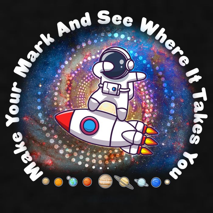 Mark Your Mark And See Where It Takes You International Dot Day Space Astronaut Ladies PosiCharge Tri-Blend Wicking Tank