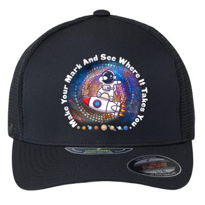 Mark Your Mark And See Where It Takes You International Dot Day Space Astronaut Flexfit Unipanel Trucker Cap