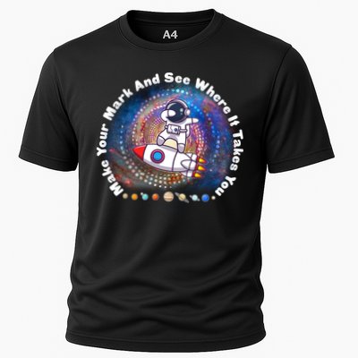 Mark Your Mark And See Where It Takes You International Dot Day Space Astronaut Cooling Performance Crew T-Shirt