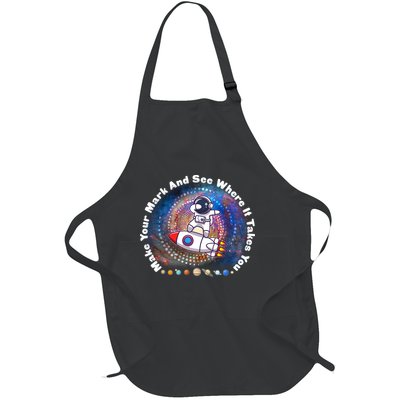 Mark Your Mark And See Where It Takes You International Dot Day Space Astronaut Full-Length Apron With Pockets