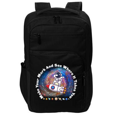 Mark Your Mark And See Where It Takes You International Dot Day Space Astronaut Impact Tech Backpack
